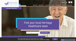 Desktop Screenshot of heritagehealthcare.co.uk