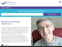 Tablet Screenshot of heritagehealthcare.co.uk